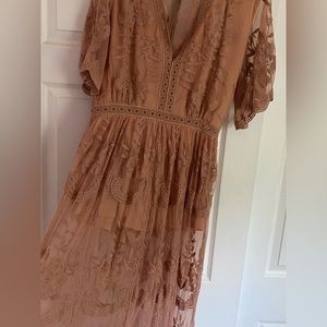Brown Lace Romper